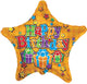 Globo Happy Birthday Big Dots Gold 18″