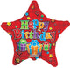 Globo Happy Birthday Big Dots Rojo 18″