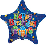 Convergram Mylar & Foil Happy Birthday Big Dots Royal Blue 18″ Balloon