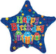 Globo Happy Birthday Big Dots Royal Blue 18″
