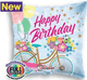 Feliz Cumpleaños Bicicleta con Flores Bicicleta 18″ Globo