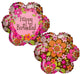 Happy Birthday Brown and Pink Flowers 18″ Balloon