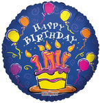 Convergram Mylar & Foil Happy Birthday Cake and Balloons 18″ Balloon