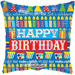 Convergram Mylar & Foil Happy Birthday Celebrate Motifs 18″ Balloon