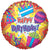 Convergram Mylar & Foil Happy Birthday Colorful Burst 09″ Balloon