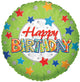 Happy Birthday Colorful Stars 18″ Balloon