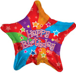 Convergram Mylar & Foil Happy Birthday Colors Star 18″ Balloon