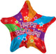 Feliz Cumpleaños Colores Estrella Globo 18″