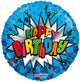 Happy Birthday Comic Book Burst 18″ Balloon