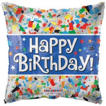 Convergram Mylar & Foil Happy Birthday Confetti 18″ Balloon