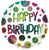 Convergram Mylar & Foil Happy Birthday Dots Multicolor 18″ Balloon