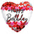 Convergram Mylar & Foil Happy Birthday Hearts 18″ Balloon