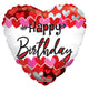 Happy Birthday Hearts 18″ Balloon