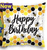 Convergram Mylar & Foil Happy Birthday Honey Bees 18″ Balloon