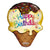 Convergram Mylar & Foil Happy Birthday Ice Cream Cone 28″ Balloon