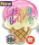 Convergram Mylar & Foil Happy Birthday Ice Cream Cone Shape 18″ Balloon
