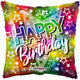 Happy Birthday Multicolor Stars 18″ Balloon