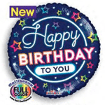 Convergram Mylar & Foil Happy Birthday Neon Glow 18″ Balloon