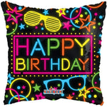Convergram Mylar & Foil Happy Birthday Party Neon Gellibean 18″ Balloon