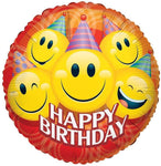 Convergram Mylar & Foil Happy Birthday Party Smilies 36″ Balloon
