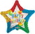 Convergram Mylar & Foil Happy Birthday Patterned Star Prismatic 18″ Balloon