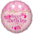 Convergram Mylar & Foil Happy Birthday Pink Floral 18″ Balloon