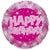 Convergram Mylar & Foil Happy Birthday Pink Holographic 18″ Balloon