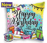 Convergram Mylar & Foil Happy Birthday Presents Gellibean 18″ Balloon