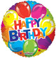 Happy Birthday Shiny Balloons Globo de 9″ (requiere termosellado)