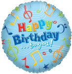 Convergram Mylar & Foil Happy Birthday ... To You Music Notes 18" Foil Balloon