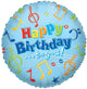 Globo de aluminio de 18" con notas musicales Happy Birthday... To You