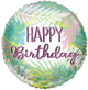 Happy Birthday Tropical Leaves 18″ Balloon