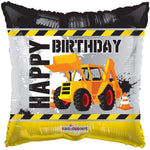 Convergram Mylar & Foil Happy Birthday Under Construction 18″ Balloon