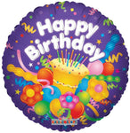 Convergram Mylar & Foil Happy Birthday With Cake 18″ Balloon
