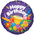 Convergram Mylar & Foil Happy Birthday With Cake 09″ Balloon