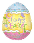 Convergram Mylar & Foil Happy Easter Decorative Egg 18″ Balloon