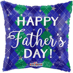 Convergram Mylar & Foil Happy Father's Day Diamond Pattern 18″ Balloon
