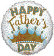 Happy Father's Day Holographic King Crown 18″ Balloon