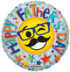 Happy Father's Day Smiley Mustache 18″ Balloon