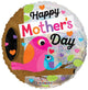 Feliz Día de la Madre Pájaros Holográfico Globo 18″