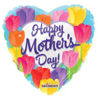 Convergram Mylar & Foil Happy Mother's Day! Bright Tulips 18″ Balloon