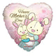 Feliz Día de la Madre Bunny Mom Globo de 18″
