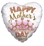 Convergram Mylar & Foil Happy Mother's Day Crown 18″ Balloon