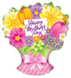 Happy Mother's Day Flowers Bouquet Shape 18″ Balloon