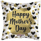 Happy Mother's Day Gold and Black Hearts 18″ Balloon