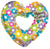Convergram Mylar & Foil Happy Mother's Day Groovy Flowers Heart 36″ Balloon