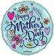 Happy Mother's Day Hearts & Flowers 18″ Balloon
