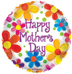 Convergram Mylar & Foil Happy Mother's Day Multicolored Flowers 18″ Balloon
