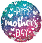 Convergram Mylar & Foil Happy Mother’S Day Ombre Holographic 18″ Balloon
