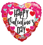 Convergram Mylar & Foil Happy Valentine's Day Floating Heart 18″ Balloon